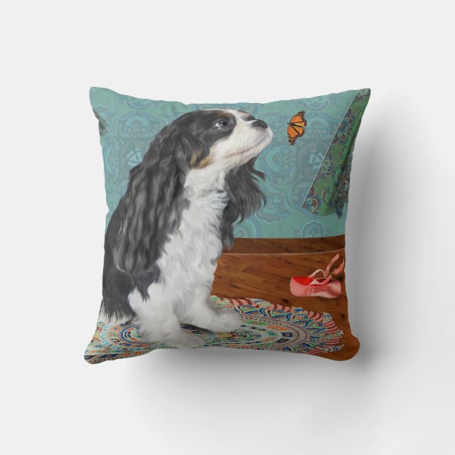 Kung Charles Cavalier Spain, Dekorativ kudde, Gift Kudde (Baksida)
