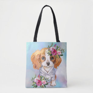 Kung Charles Cavalier Tote Bag Tygkasse