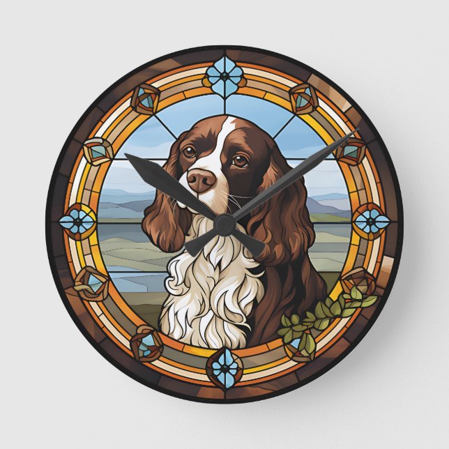 Kung Charles Cavalier Wall Clock Rund Klocka (Framsida)