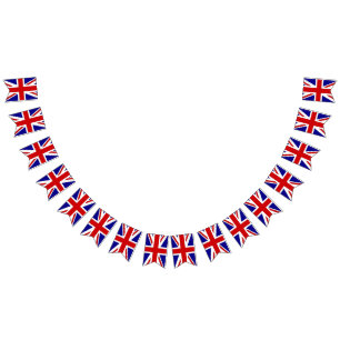 Kung Charles Coronation Union Jack British Bunting Vimplar