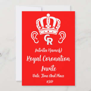 Kung Charles English Royal Coronation Inbjudningar