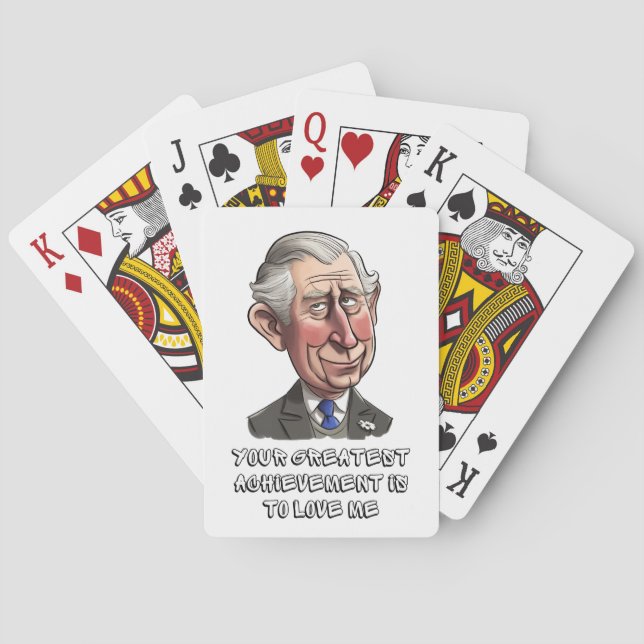 Kung Charles Funny Quote AI Generated Casinokort (Baksidan)