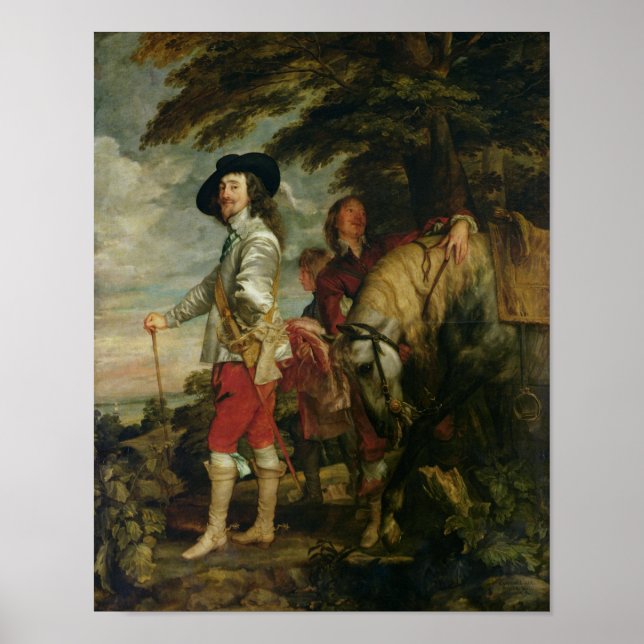 Kung Charles I of England out Hunting, 1635 Poster (Framsidan)