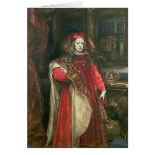 Kung Charles II av Spanien Hälsningskort