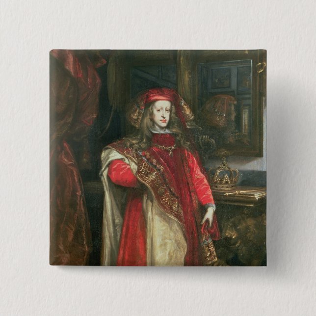 Kung Charles II av Spanien Knapp (Framsida)