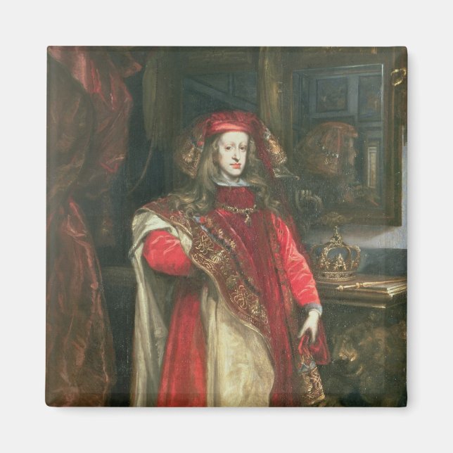 Kung Charles II i Spanien Magnet (Framsidan)