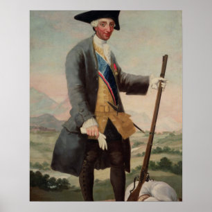 Kung Charles III (1716-88) som Huntsman, 1786/88 Poster