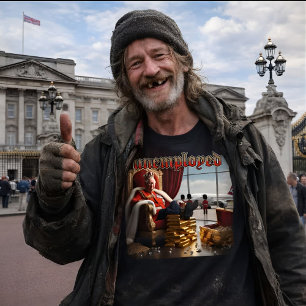 Kung Charles III arbetslös T Shirt