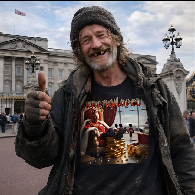 Kung Charles III arbetslös T Shirt (Skapare uppladdad)