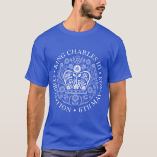Kung Charles III British Coronation Logotyp Emblem T Shirt