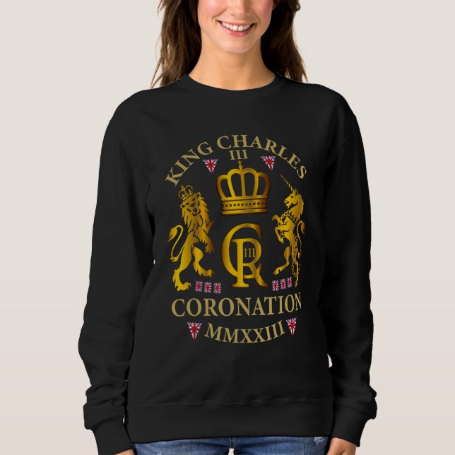 Kung Charles III British Monarch Royal Coronation T Shirt (Framsida)