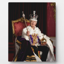 Kung Charles III Buckingham Palace porträtt