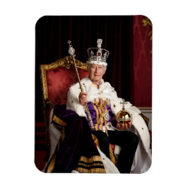 Kung Charles III Buckingham Palace porträtt Magnet