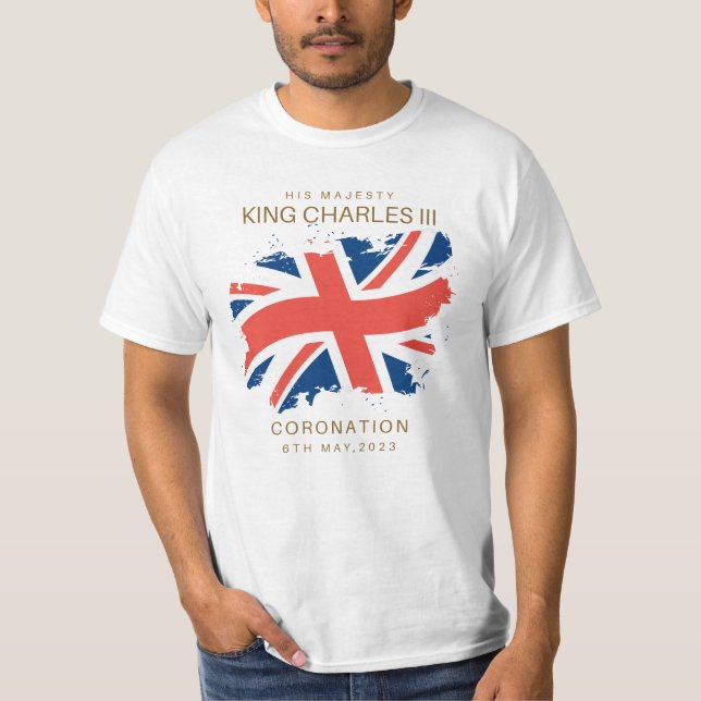 Kung Charles III Coronation 2023 UK British Royal T Shirt (Framsida)