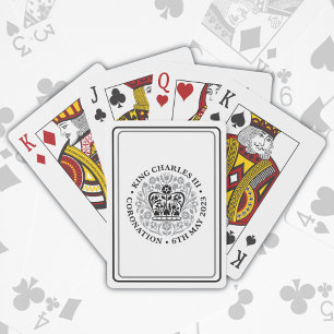 Kung Charles III Coronation Black Logotyp Patrioti Casinokort