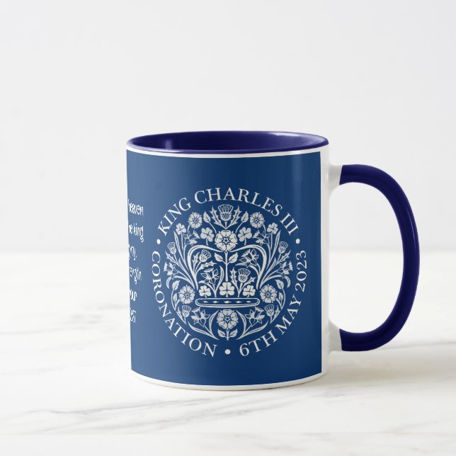 KUNG CHARLES III CORONATION Blue Christian Mugg (Höger)