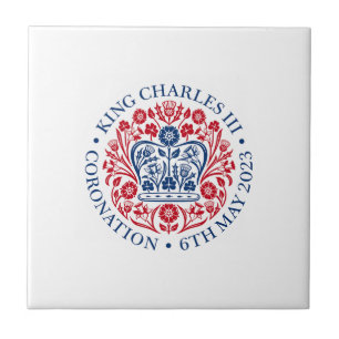 Kung Charles III Coronation Ceramic Tile Kakelplatta