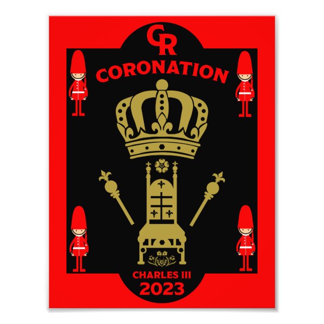 Kung Charles III Coronation Commemorative Souvenir Fototryck (Framsidan)