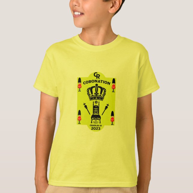 Kung Charles III Coronation Commemorative Souvenir T Shirt (Framsida)