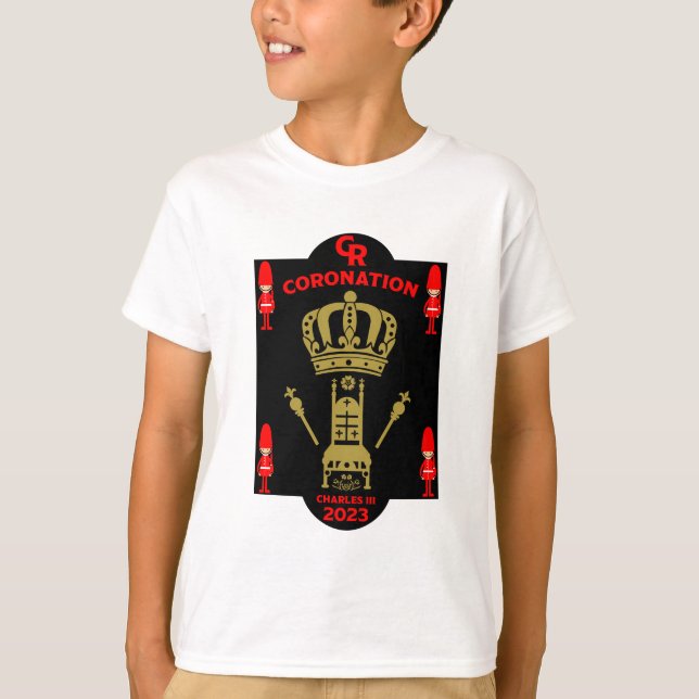 Kung Charles III Coronation Commemorative Souvenir T Shirt (Framsida)