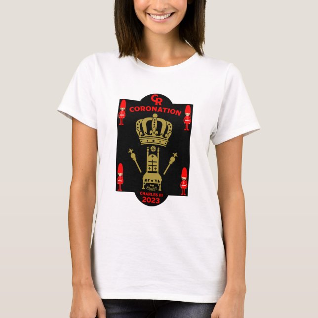 Kung Charles III Coronation Commemorative Souvenir T Shirt (Framsida)