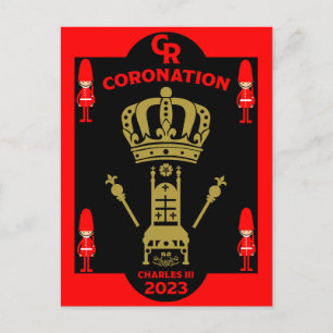 Kung Charles III Coronation Commemorative Souvenir Vykort