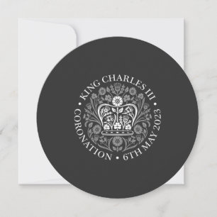 Kung Charles III Coronation Emblem Inbjudningar
