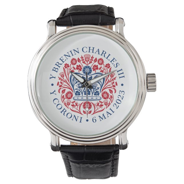Kung Charles III Coronation Emblem, Royalet Souven Armbandsur (Framsida)