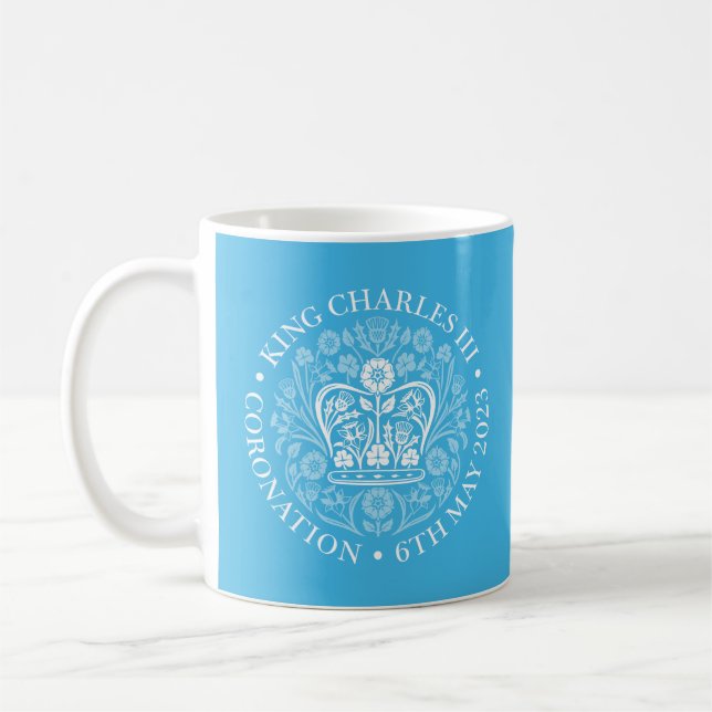 Kung Charles III Coronation Emblem Tea/ Coffee Mug Kaffemugg (Vänster)