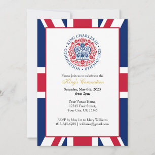 Kung Charles III Coronation Firande Party Inbjudningar
