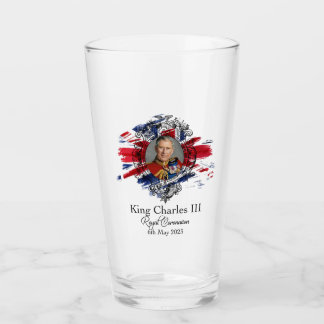 Kung Charles III Coronation Image Glass/Tumbler Glaskopp