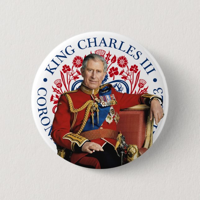 Kung Charles III Coronation Knapp (Framsida)