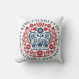 Kung Charles III Coronation logotyp cushion/ Kudde