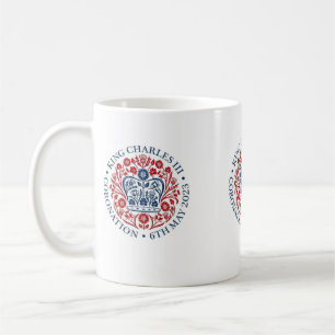 Kung Charles III Coronation logotyp minnesstund Kaffemugg