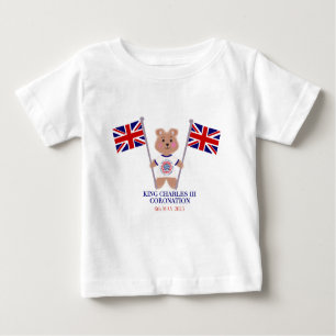 Kung Charles III Coronation Logotyp Patriotic Tedd T Shirt