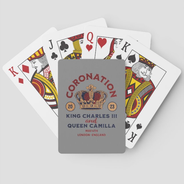 Kung Charles III Coronation Memorabilia Casinokort (Baksidan)