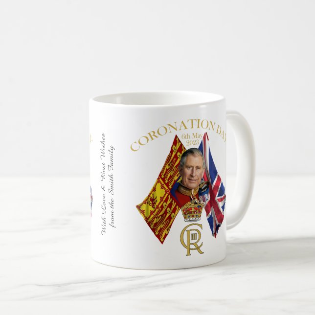 Kung Charles III Coronation minneshögtid Kaffemugg (Framsida höger)