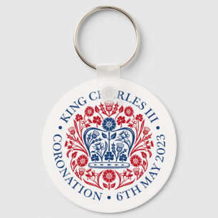 Kung Charles III Coronation Officiell Logotyp Keyc Nyckelring