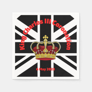 Kung Charles III Coronation Papper Plate Pappersservett