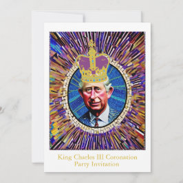 Kung Charles III Coronation Roligt Anpassningsbar  Inbjudningar