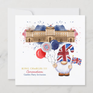 Kung Charles III Coronation Roligt Customized Part Inbjudningar