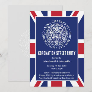 KUNG CHARLES III CORONATION Street Party Inbjudningar