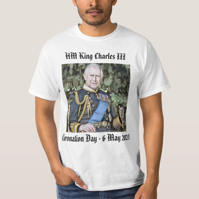 Kung Charles III Coronation T Shirt (Framsida)