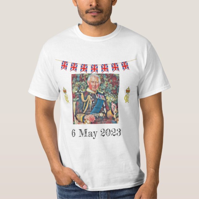 Kung Charles III Coronation T Shirt (Framsida)
