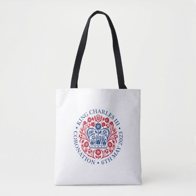 Kung Charles III Coronation Tote Bag Tygkasse (Framsida)