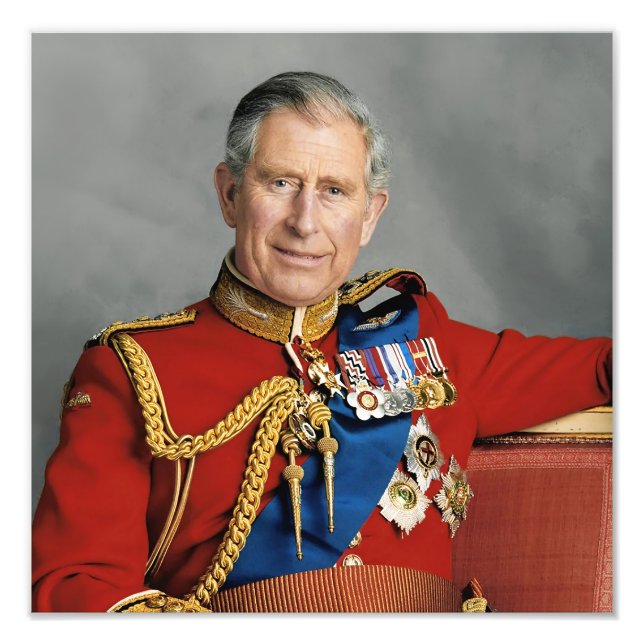 Kung Charles III Fotoförstoring Fototryck (Framsidan)