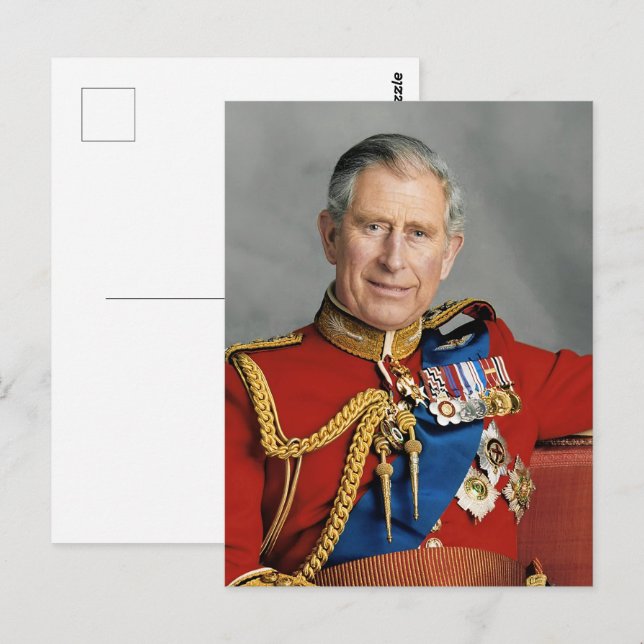 Kung Charles III Fotoförstoring Vykort (Fram/baksida)