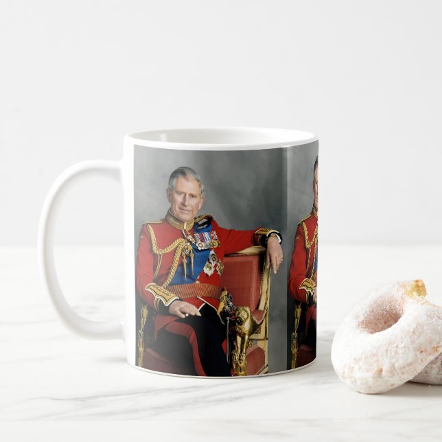 Kung Charles III Kaffemugg (Med munk)