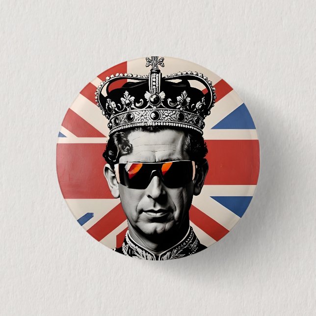 kung Charles iii-knappnålknappens fackliga jack Knapp (Framsida)