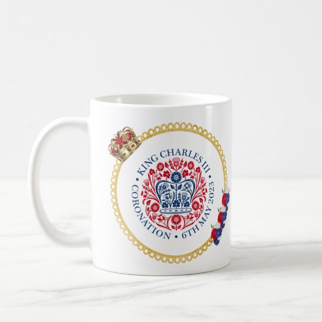 Kung Charles III Krona Coronation Mugg (Vänster)